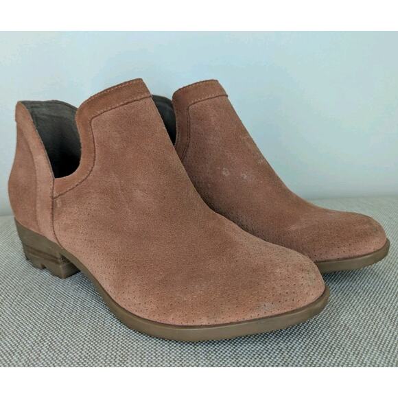 Sorel Shoes - Sorel Booties Womens Size 10 Lolla Suede Leather Cut Out Boot Ankle Rust/Brown